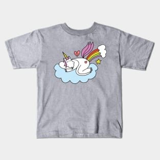 Unicorn Rainbow Fart Kids T-Shirt